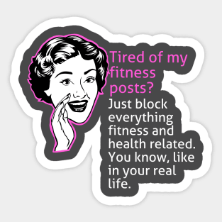 Fitness posts Sticker